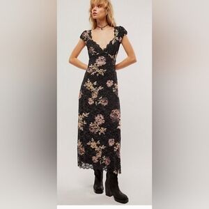 Free People Black Floral Maxi Dress